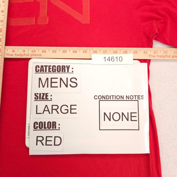 Under Armour Casual Crew Neck Short Sleeve Graphic T Shirt Mens Size L Red - Picture 7 of 9